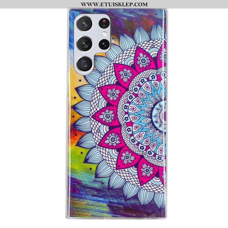 Etui do Samsung Galaxy S22 Ultra 5G Fluorescencyjna Seria Kwiatowa